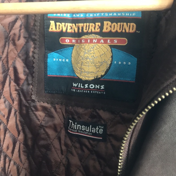 NWT Wilsons Adventure Bound double lapel Rich Mans stylish leather jacket Sz S - Picture 2 of 15